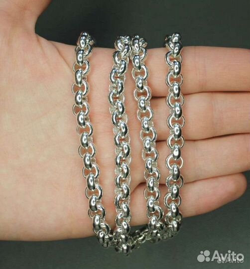 Серебряная цепь Шопард 120 грамм, 70 см, 925 проба