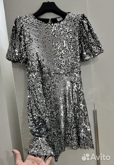 Zara платье блестящее паетки 164