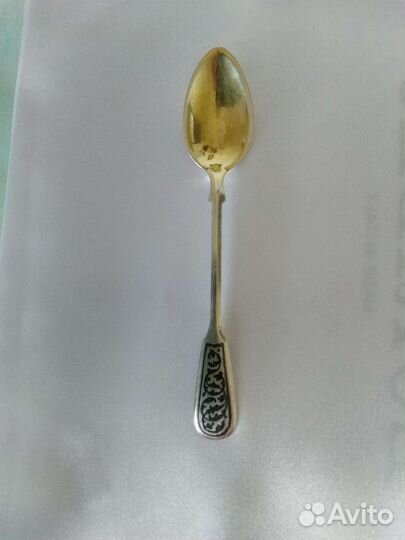 Ложка серебро 875 чернение
