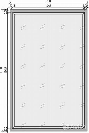 Зеркало Boheme Armadi Art Monaco 70 566-RG с подс