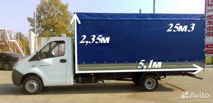 Грузоперевозки Переезды Заказ Газели 4-6м Свои а/м