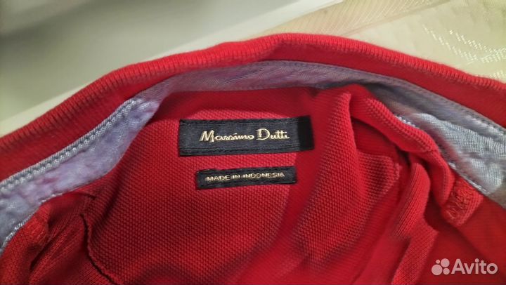 Поло мужское красное Massimo Dutti