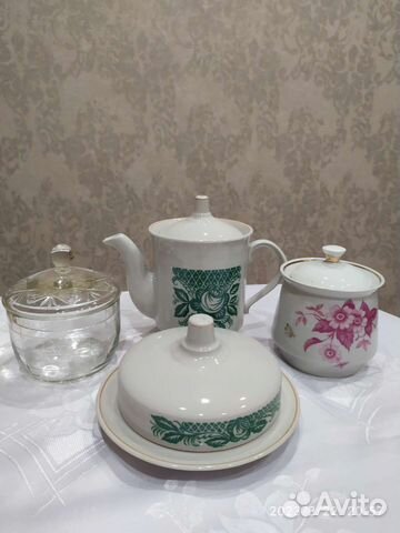 Чайник заварочный и маслёнка