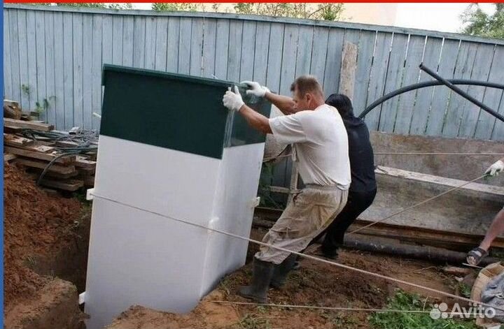 Септик без откачки от производителя + монтаж