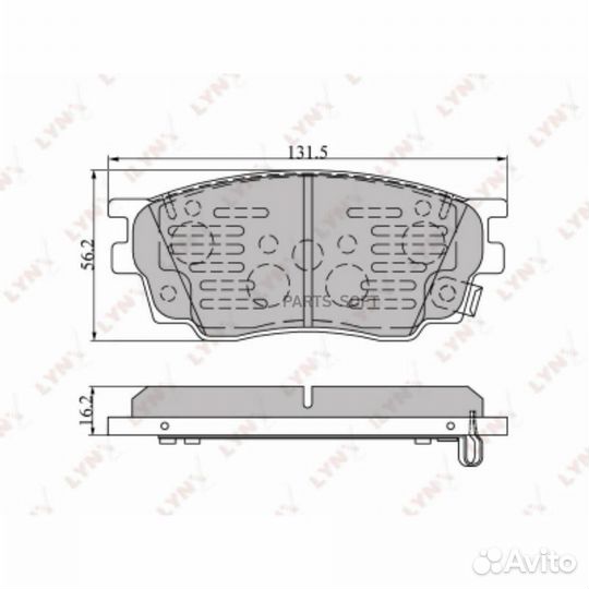 Lynxauto BD5111 Колодки тормозные дисковые перед