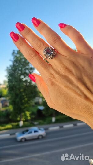 Серебряное кольцо женское 17.5