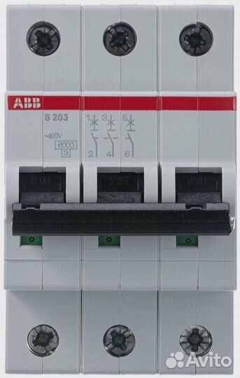 ABB Выключатель авт. мод. 3п C 16А S203 6кА