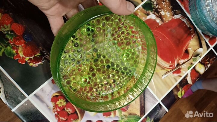 Зелёное и синее стекло 60х годов