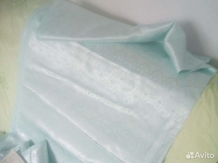 Отрез ткани из СССР бирюз.цв.новый 9.75*1.10