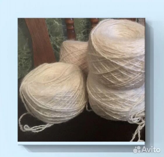 Пряжа из шерсти и пуха самоедской лайки