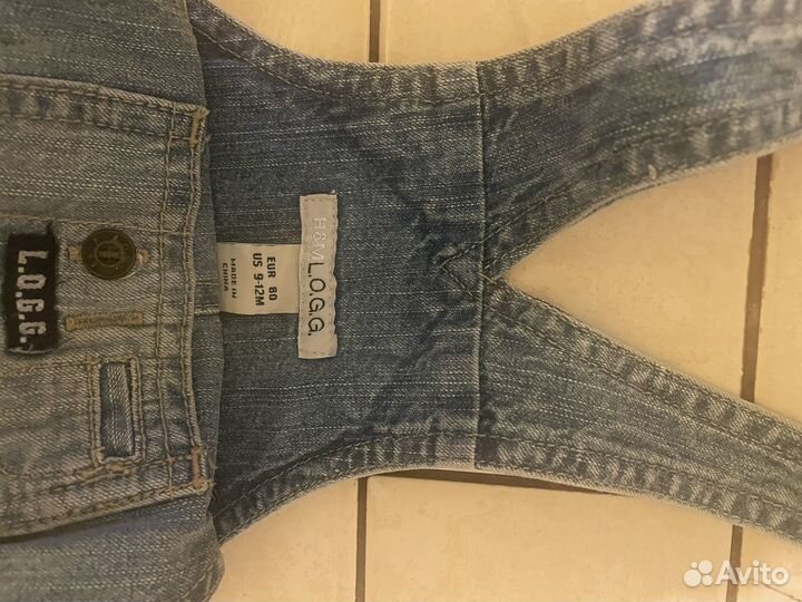 Детский джинсовый комбинезон