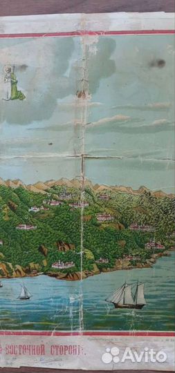 Литография Святой Афон 1902 год оригинал редкость