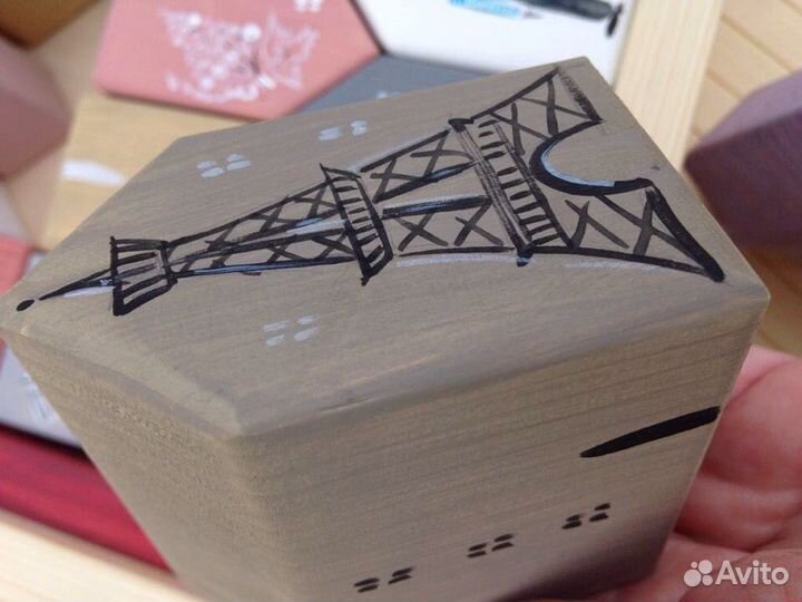 Набор деревянных интерьерных кубиков