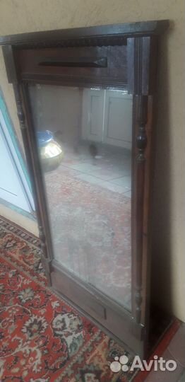 Зеркало настенное старинное дубовое