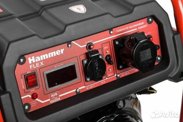 Бензиновый генератор Hammer GN6000T, (5500 Вт)