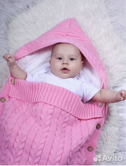 Вязаный конверт на выписку