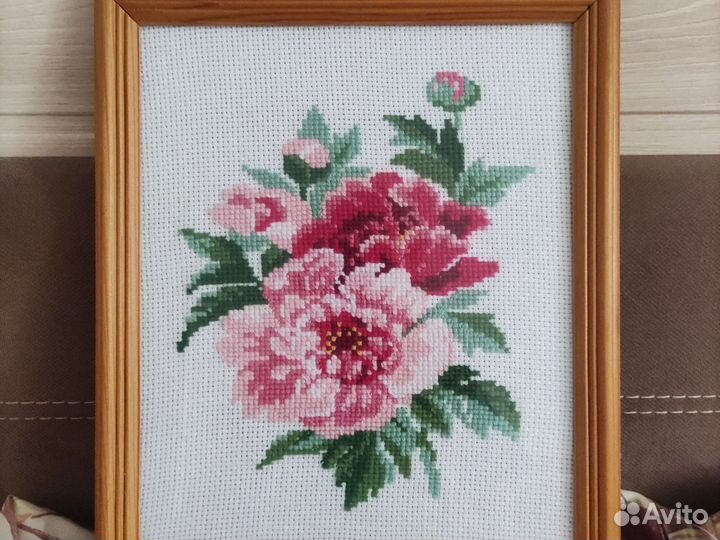 Картина вышитая крестиком ручная работа