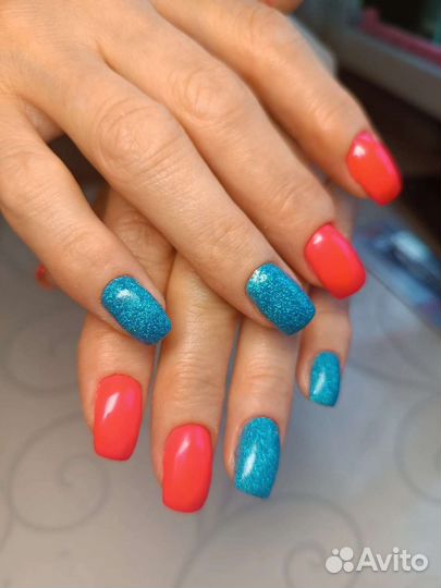 Маникюр наращивание ногтей