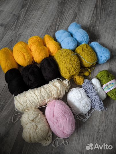 Пряжа пакетом + недовязы пряжа Италия 3 кг