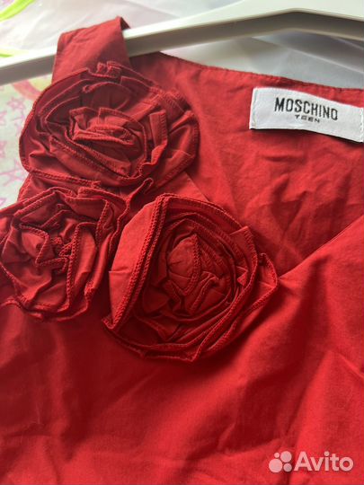 Платье нарядное для девочки 116 красное Moschino