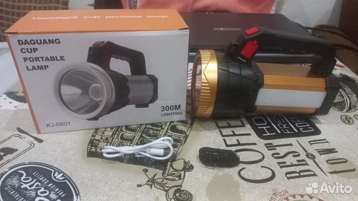 Фонарь светодиодный аккумуляторный новый