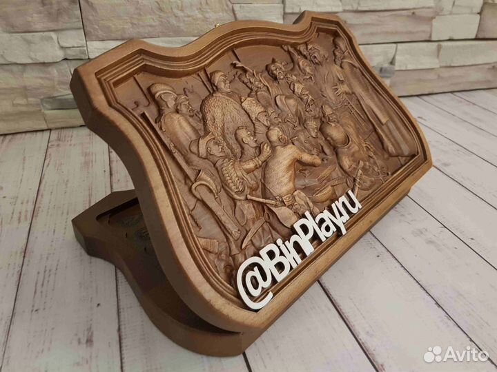 Нарды резные мини Сова, Казаки, Витязь