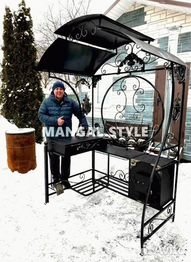 Мангал с крышей