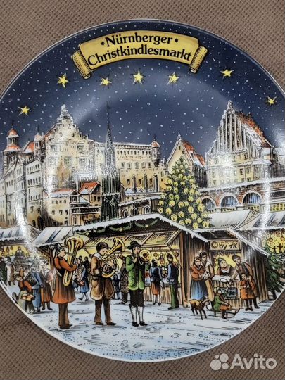 Настенная тарелка Рождество Германия 1981 г