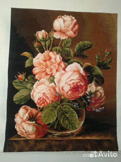 Картина вышитая крестиком. Ручная работа