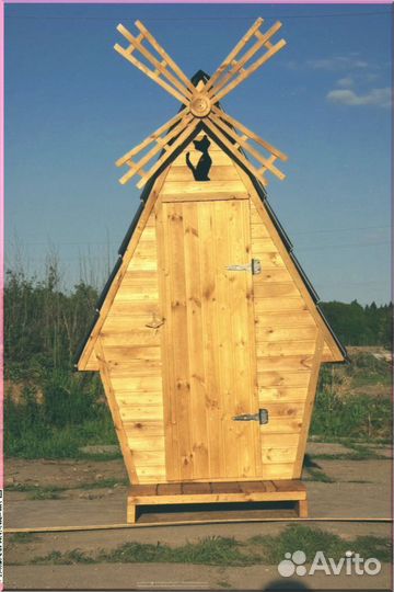 Дачный туалет с кошкой ZHU