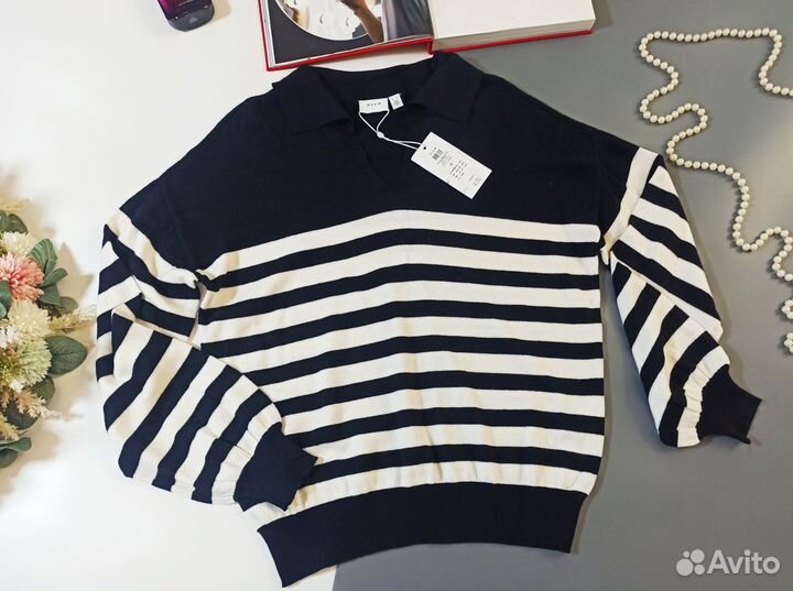 Vila Джемпер-поло объемного силуэта 50/48/46