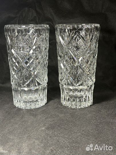 Большая хрустальная ваза Чехословакия