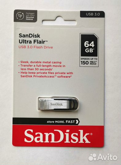 USB флешки Sandisk и Transcend 64GB (usb 3.0)