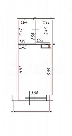 Квартира-студия, 31,6 м², 8/25 эт.