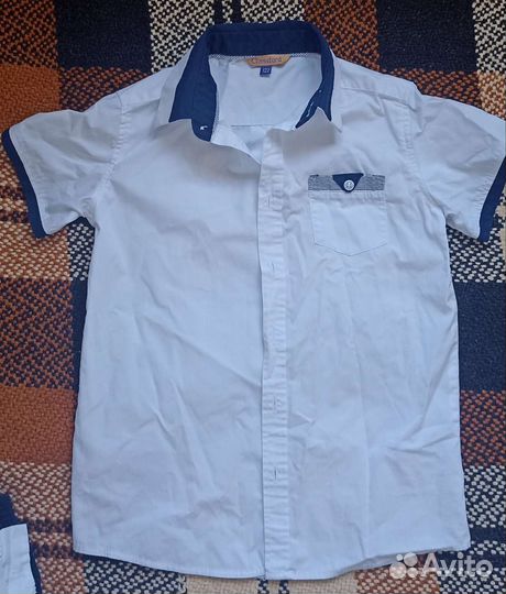 Рубашка белая для мальчика 122 128
