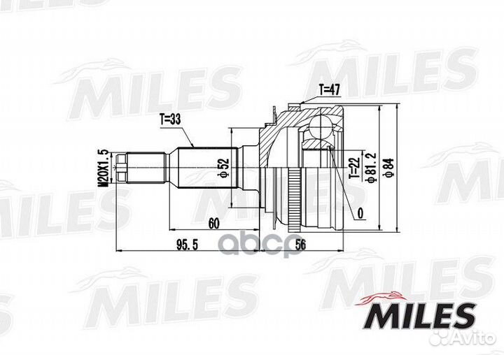 Шрус chevrolet lacetti 1.4/1.6/1.8 05- нар. ga2