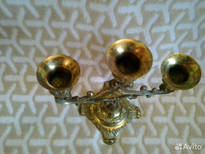 Подсвечник Латунь Бронза Индия винтаж