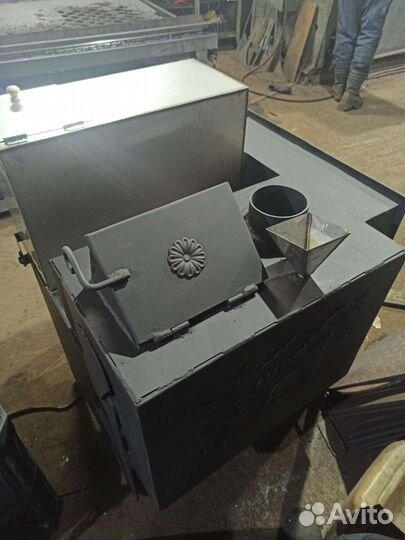 Печь для бани на три помещения Гризли кзк