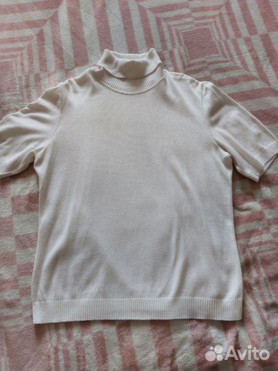 Водолазка с коротким руковом белая