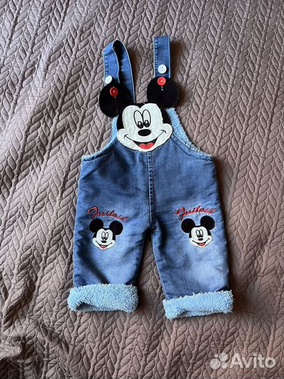 Джинсовый комбинезон для девочки 74-80