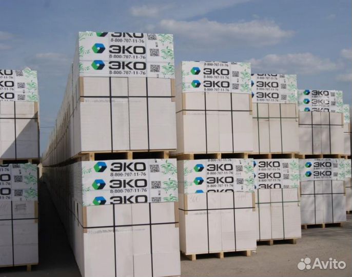 Газобетон от производителя эко D400 B2,5 600x100x250