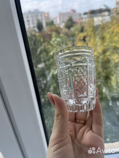 Кружки. Стаканы. Стекло толстое. Граненное