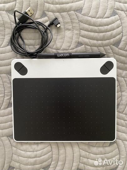 Графический планшет wacom intuos draw white pen s