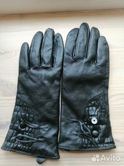 Перчатки женские кожаные