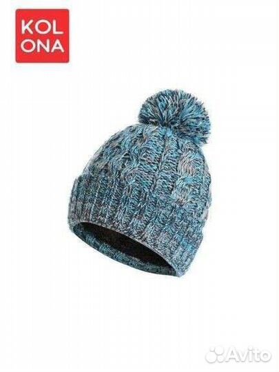 Набор шапка шарф варежки новый