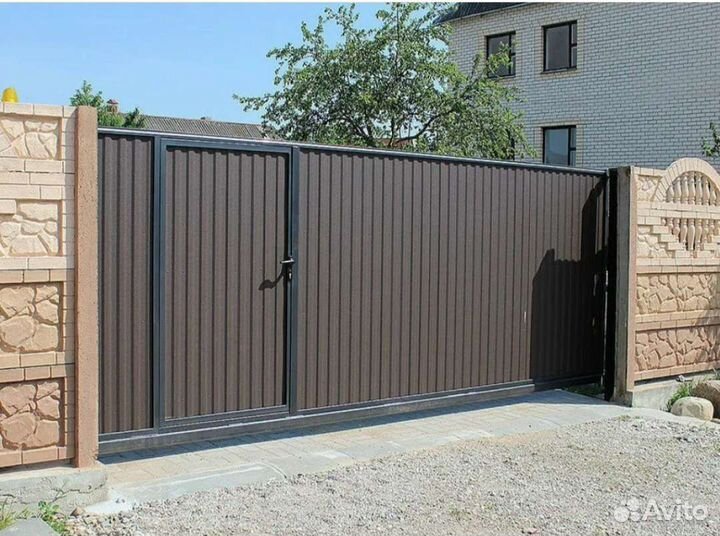 Откатные ворота с автоматикой