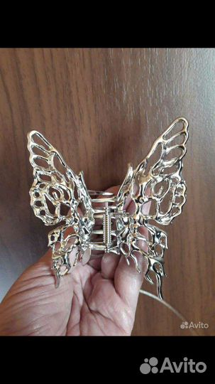 Заколка,зажим для волос со стразами винтаж,крабы