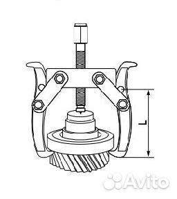 Дело Техники 815007 Съёмник шарнирн. двухлап 75мм