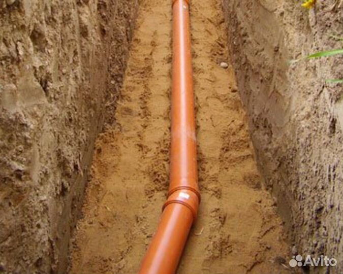 Прокладка водопровода и канализации