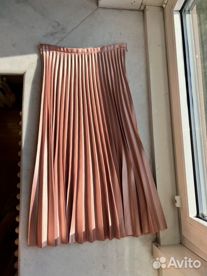 Юбка плиссе миди zara m